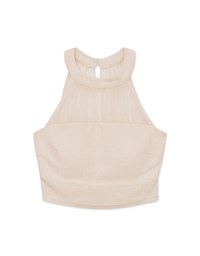 Halter Sheer Padded Tank Top