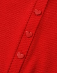 Heart Button Ribbed Top