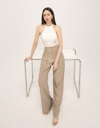 Slim Pleated Long Pants