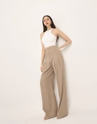 Slim Pleated Long Pants