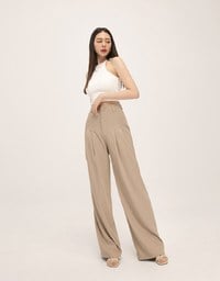 Slim Pleated Long Pants