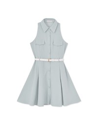 Adventure Style Shirt Vest Mini Dress (With Belt)