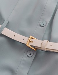 Adventure Style Shirt Vest Mini Dress (With Belt)