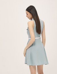 Adventure Style Shirt Vest Mini Dress (With Belt)