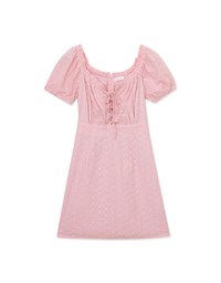 2 Way Cotton Lace Strap Mini Dress