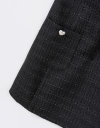 【HXA Design】3 WAY Chic Tweed Cami Mini Dress With Pearl Strap H10