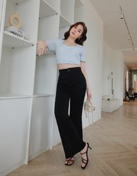 AIRY HOURGLASS High Waisted Slimming Wide Leg Pants Culottes