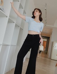 AIRY HOURGLASS High Waisted Slimming Wide Leg Pants Culottes