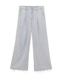 【Den!m LITE】Pleated Jeans Pants Extra High Waisted Wide Leg Pants Culottes