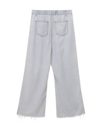 【Den!m LITE】Pleated Jeans Pants Extra High Waisted Wide Leg Pants Culottes