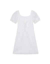 2 Way Cotton Lace Strap Mini Dress