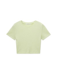 Vibrant Summer Textured Short Sleeve Top