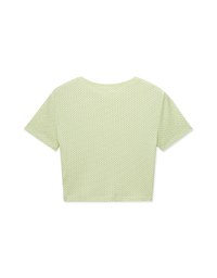 Vibrant Summer Textured Short Sleeve Top