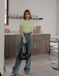 Vibrant Summer Textured Short Sleeve Top