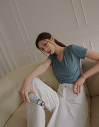 Monochrome Cross Ribbed Top