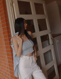 Bohemian Boho Style Set Wear of Sheer Blouse with Tube Top Vest