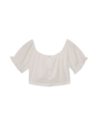 2 Way Square Neck Puff Sleeve Top