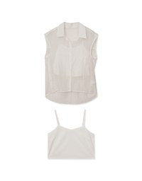 Lyocell Sheer Two Piece Split Top