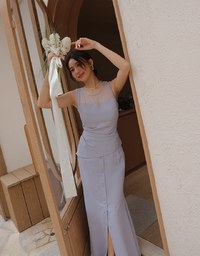 French Style Front Slit Long Skirt