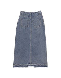 Classic Slit Jeans Denim Long Skirt