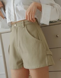 Stitched Heavyweight Jeans Denim Shorts