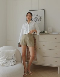 Stitched Heavyweight Jeans Denim Shorts