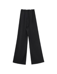 Draped Drawstring Pleated High Waisted Wide Pants Culottes