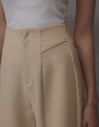 Regular Length High Waist Straight Leg Trousers