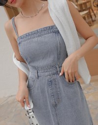 Vintage Jeans Denim Strap Mini Dress