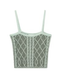 Cable Knit Thin Strap Tank Top