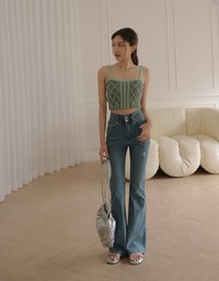 Cable Knit Thin Strap Tank Top