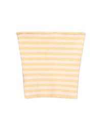 Striped Tie Knit Tube Top