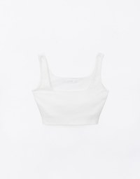 AIRY HOURGLASS BRA TOP Square Neck Bra Padded Cropped Top