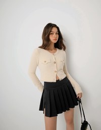 AIRY HOURGLASS Pleated Skort Skirt With Underpants Preppy A Line Tennis Mini Skirt