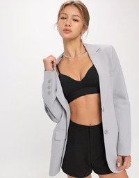 Minimalist Concealed Placket Suit Shorts