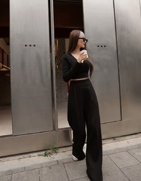 AIRY HOURGLASS High Waisted Wide Leg Pants Culottes