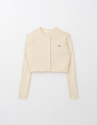 AIR SPACE Monogram Preppy Cardigan KnitTop