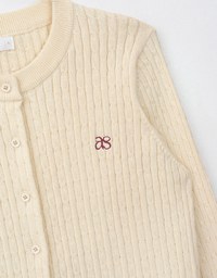 AIR SPACE Monogram Preppy Cardigan KnitTop