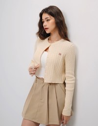 AIR SPACE Monogram Preppy Cardigan KnitTop