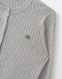 AIR SPACE Monogram Preppy Cardigan KnitTop