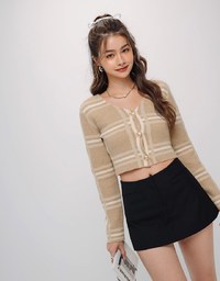 Mini Skorts With Preppy Style Suit Design