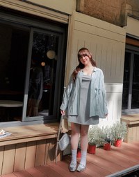 Lightly Sheer Bow Tie Blouse