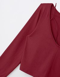 Stylish Front Hollow Out Ruched Top