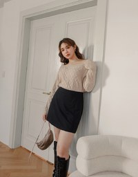 AIRY HOURGLASS High Waisted Skirt Bodycon Mini Skirt Slimming Look
