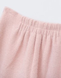 Solid Color Woolen Wide Leg Shorts With Umbrella Hem