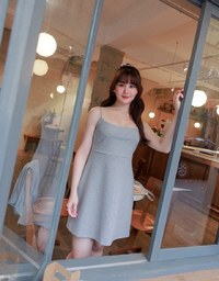 AIRY HOURGLASS Bodycon Mini Dress Bra Padded Thin Straps