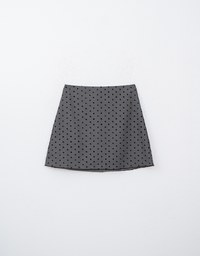 Polka Dot Sheer Fitted Mini Skirt