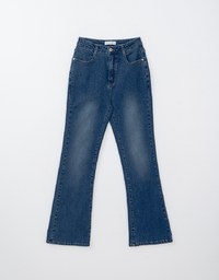 【Den!m LITE】Flare Jeans Denim Trousers with Bowknot Embroidered