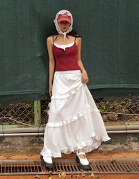 Faux 2 Piece Colour Contrast Cami Knit Top