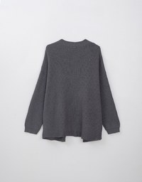 Loose Fit Monotone Preppy Cardigan